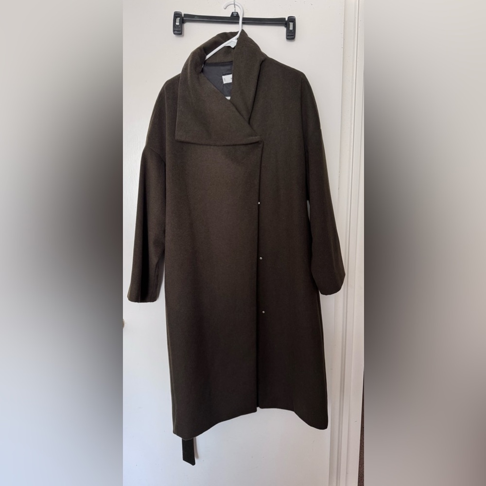 Mango Women’s Woolen Coat with Belt, Oversize Medium.